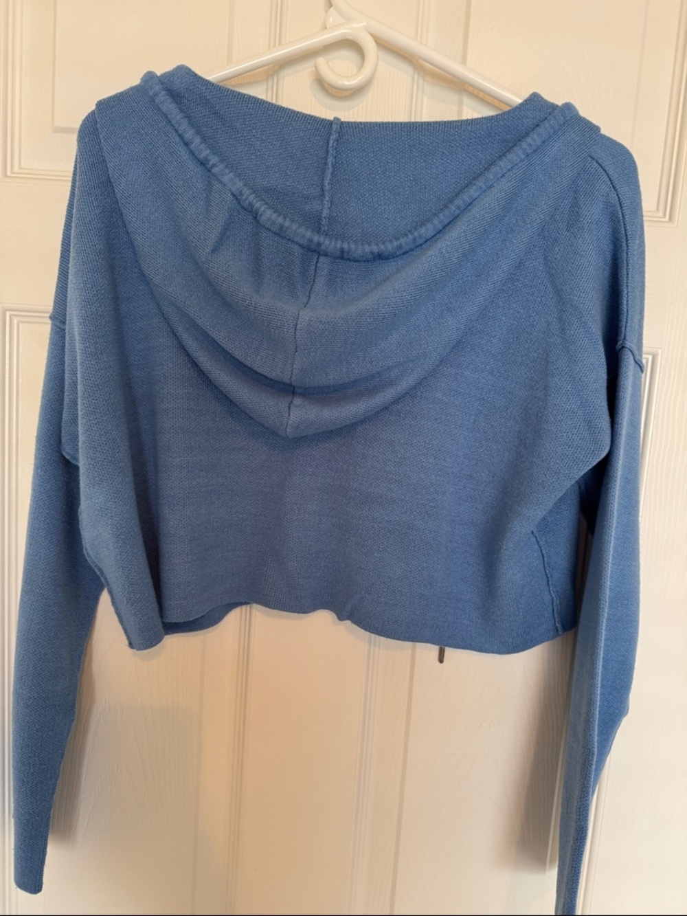 Garage Cropped Light Blue Zip Hoodie - Picture 2 of 2